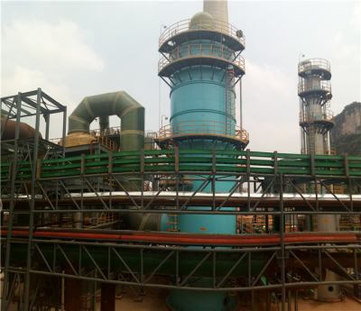 Ion liquid desulphurisation device for anode furnace flue gas plus sulphuric acid tail gas in a plant in Guangxi, China